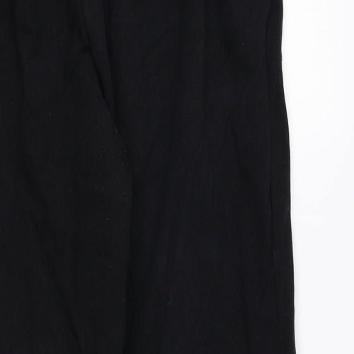 Tala Womens Black Cotton Jogger Trousers Size L L25 in Regular Drawstring