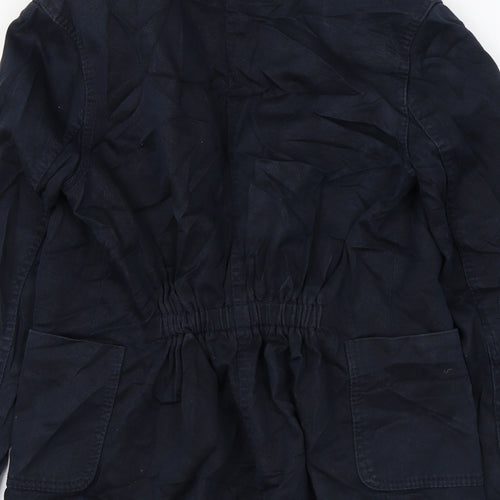 H&M Womens Blue Jacket Size 6 Button