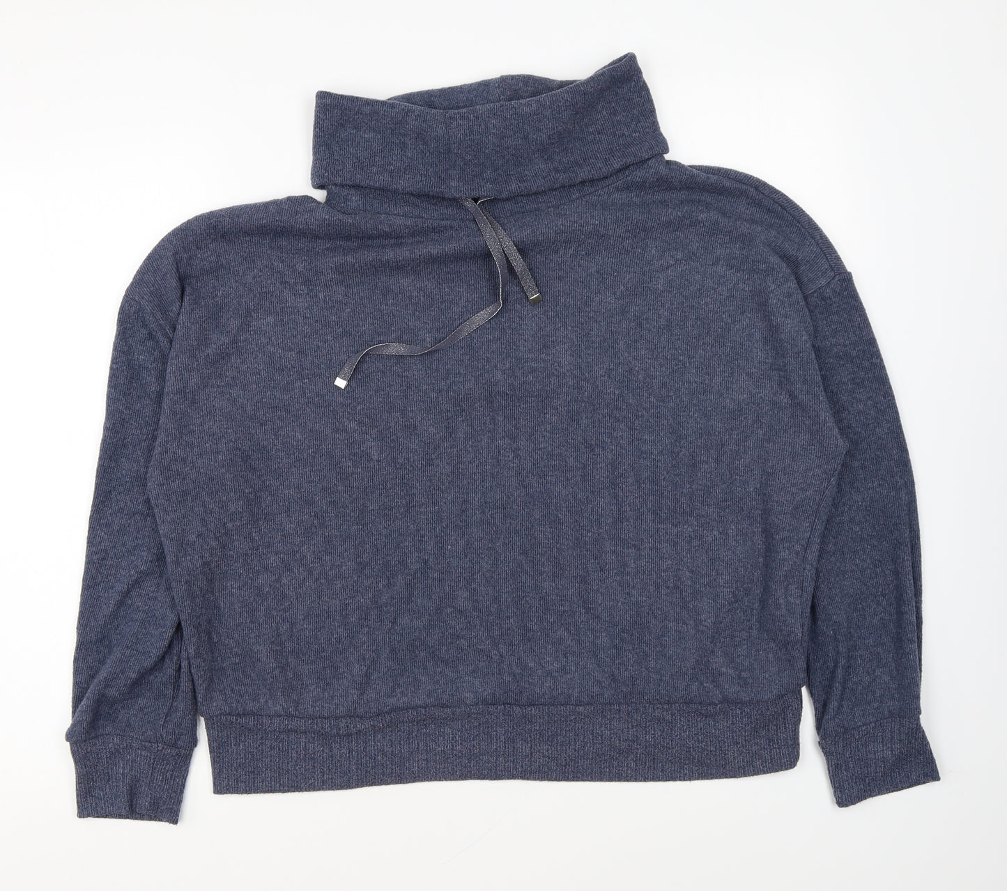 George Womens Blue Roll Neck Polyester Pullover Jumper Size 12