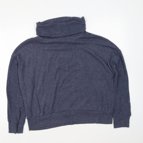 George Womens Blue Roll Neck Polyester Pullover Jumper Size 12