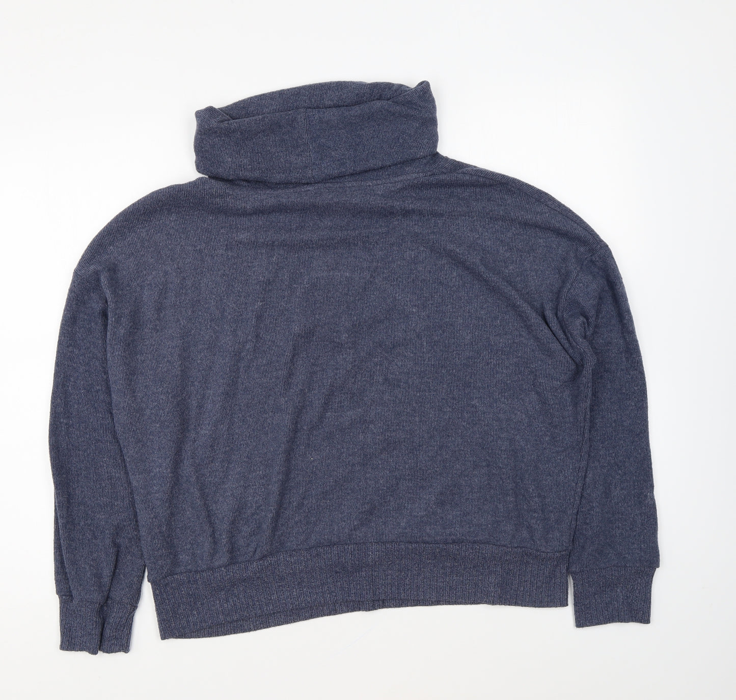 George Womens Blue Roll Neck Polyester Pullover Jumper Size 12