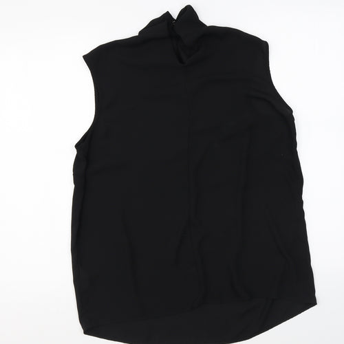 Shop Direct Womens Black Polyester Basic Blouse Size 14 Cowl Neck