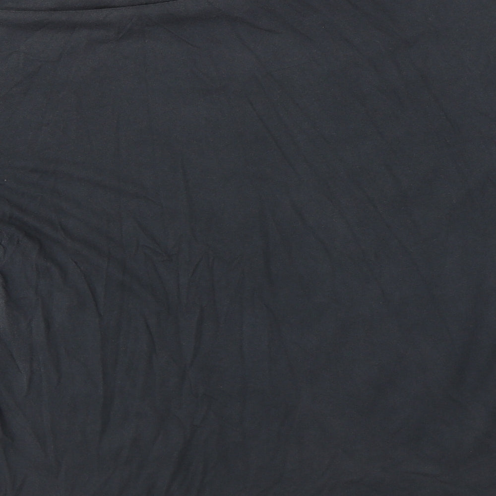 New Look Womens Grey Cotton Basic T-Shirt Size 14 Round Neck