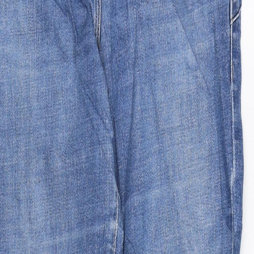 NEXT Womens Blue Cotton Skinny Jeans Size 12 L28 in Regular Zip