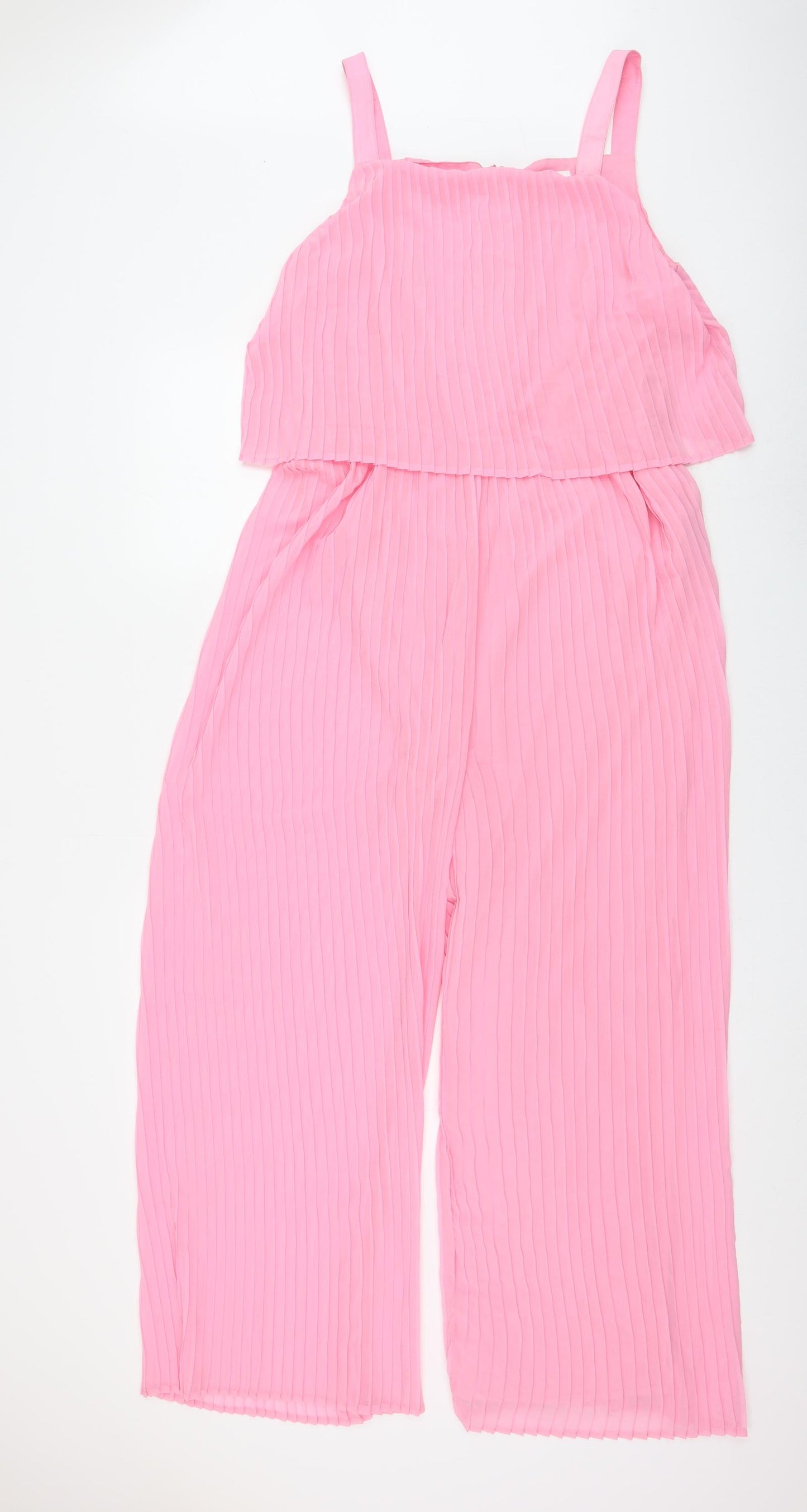 Marks and Spencer Girls Pink Polyester Jumpsuit One-Piece Size 15-16 Years Zip