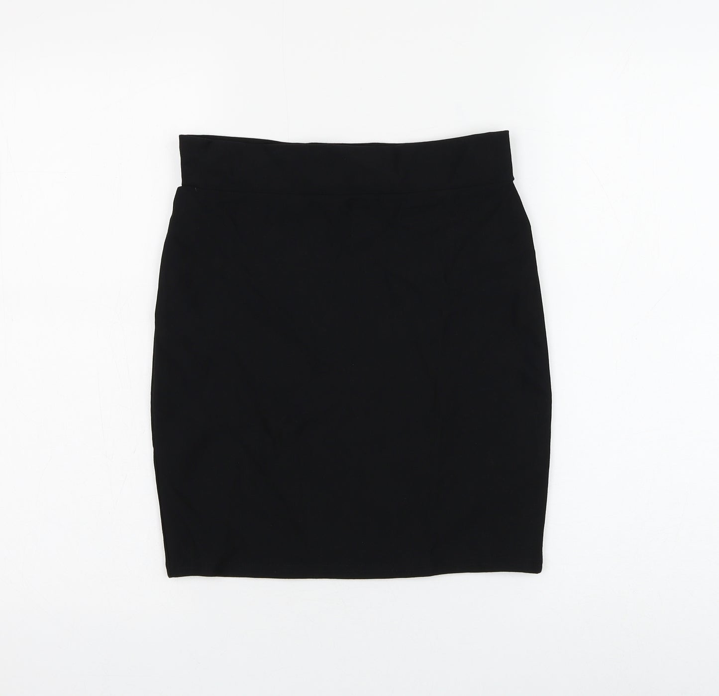Marks and Spencer Womens Black Viscose Straight & Pencil Skirt Size 8
