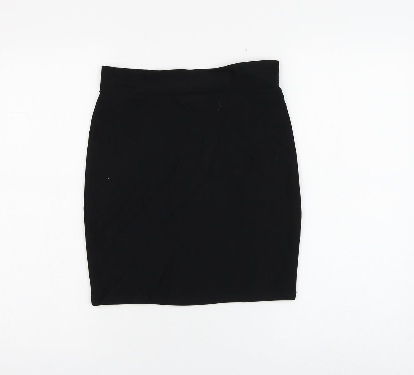 Marks and Spencer Womens Black Viscose Straight & Pencil Skirt Size 8