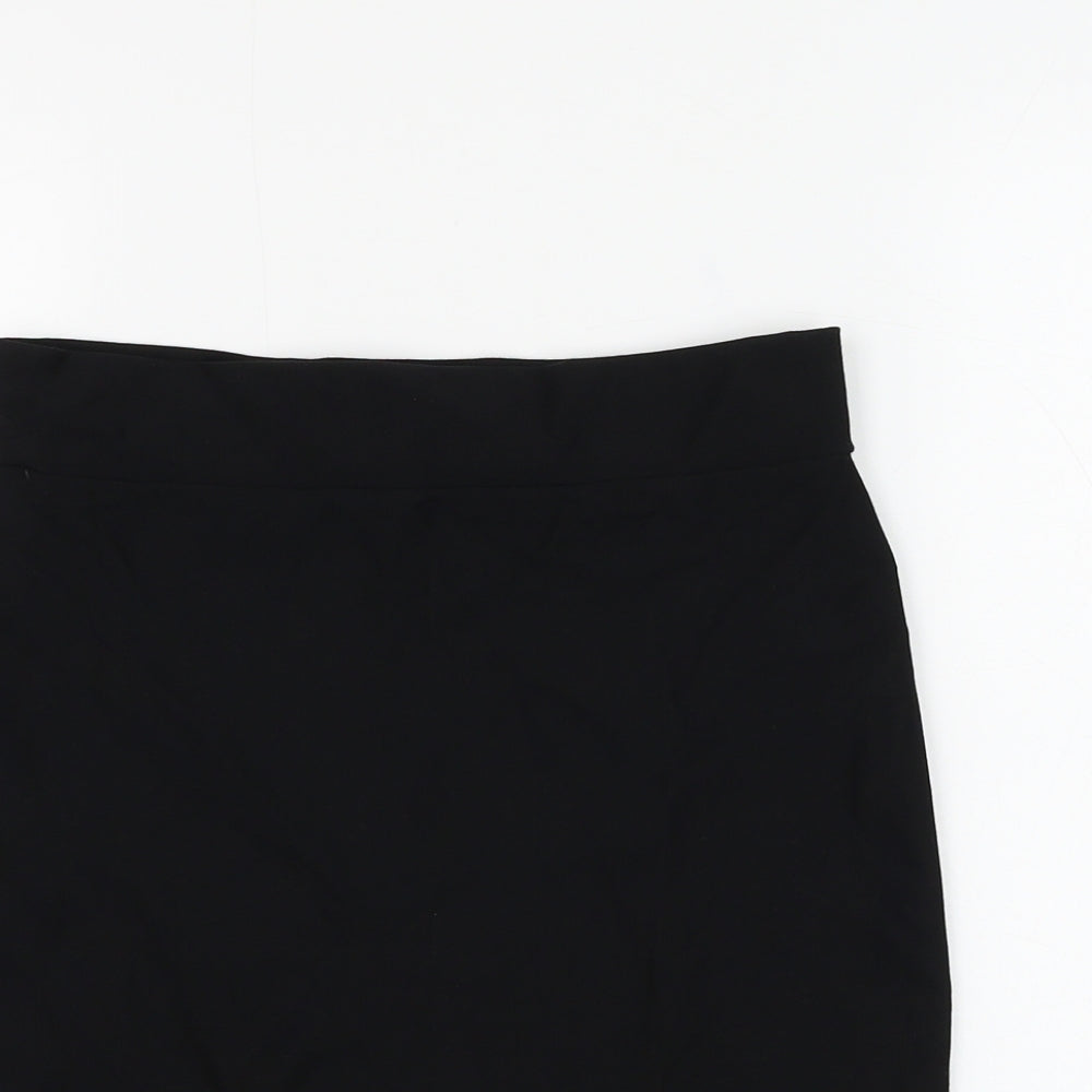 Marks and Spencer Womens Black Viscose Straight & Pencil Skirt Size 8