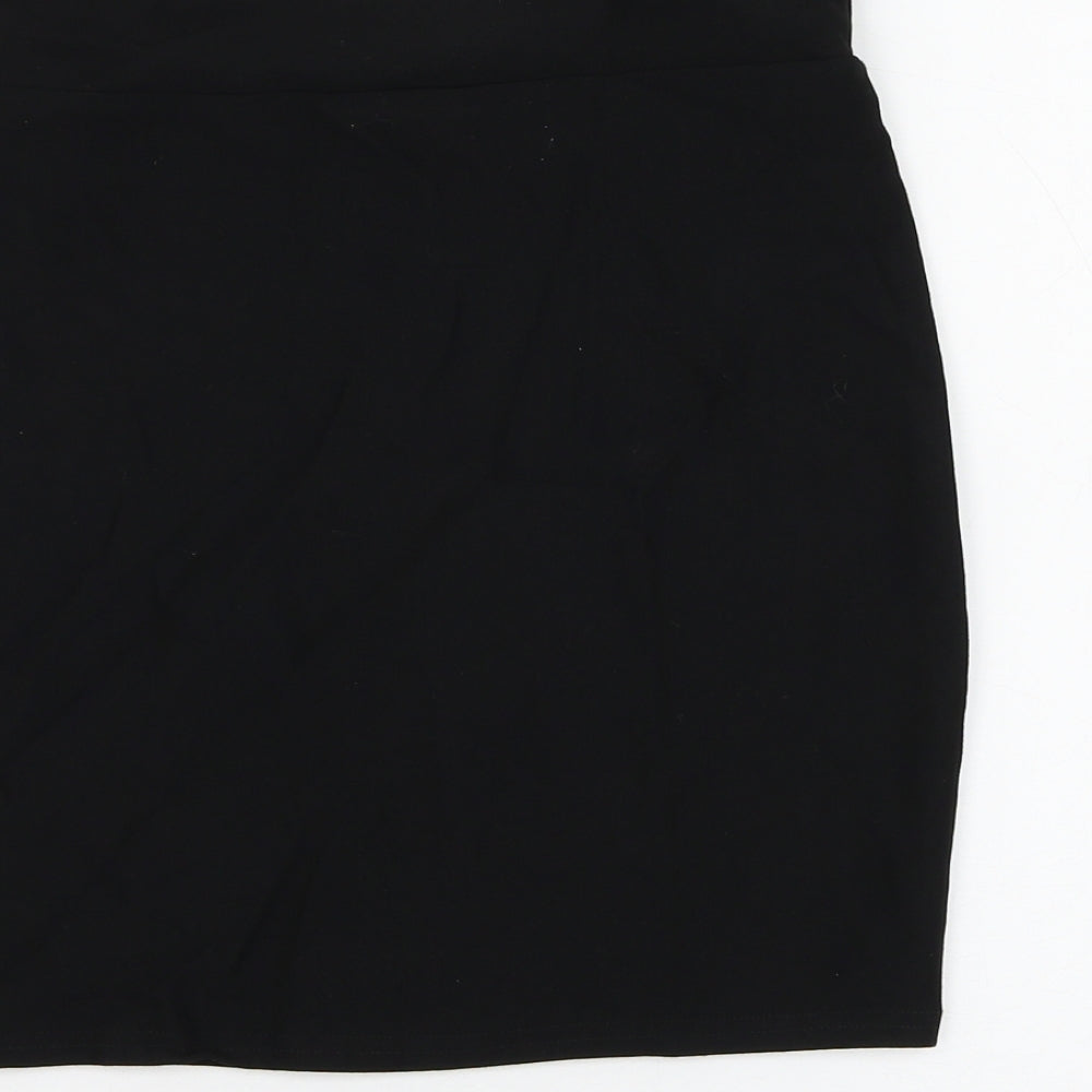 Marks and Spencer Womens Black Viscose Straight & Pencil Skirt Size 8