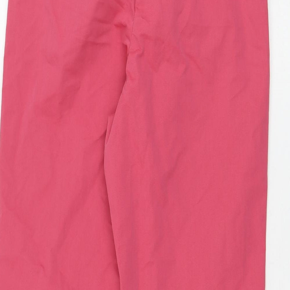 Marks and Spencer Womens Pink Cotton Trousers Size 6 L27 in Regular Zip