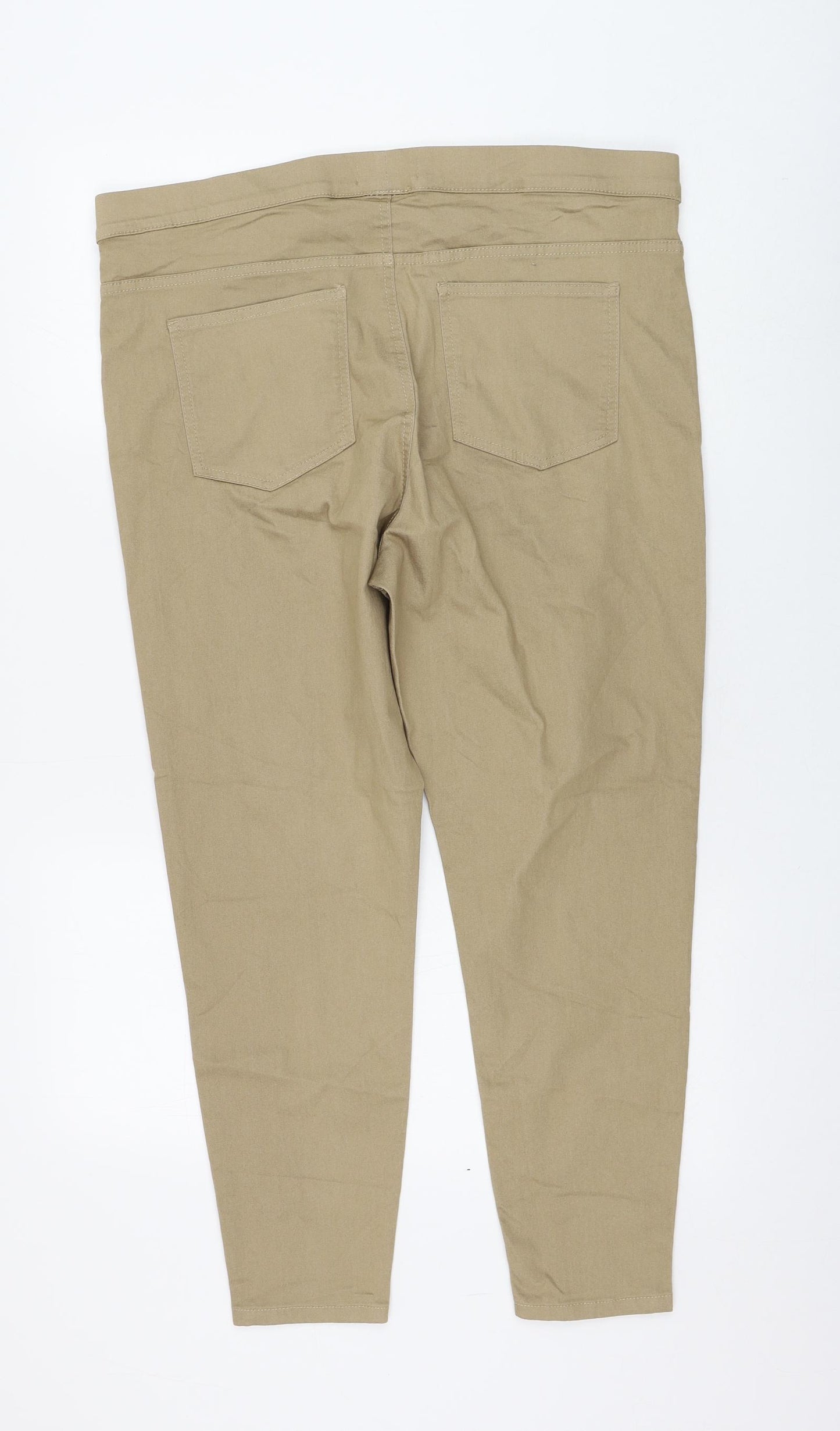 Marks and Spencer Womens Brown Cotton Jegging Jeans Size 18 L26 in Regular