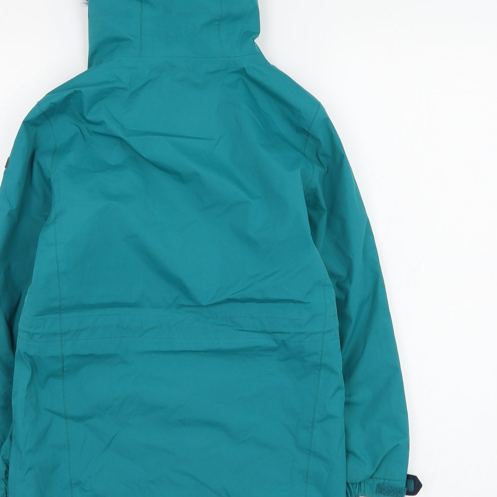 Regatta Girls Green Parka Coat Size 7-8 Years Zip