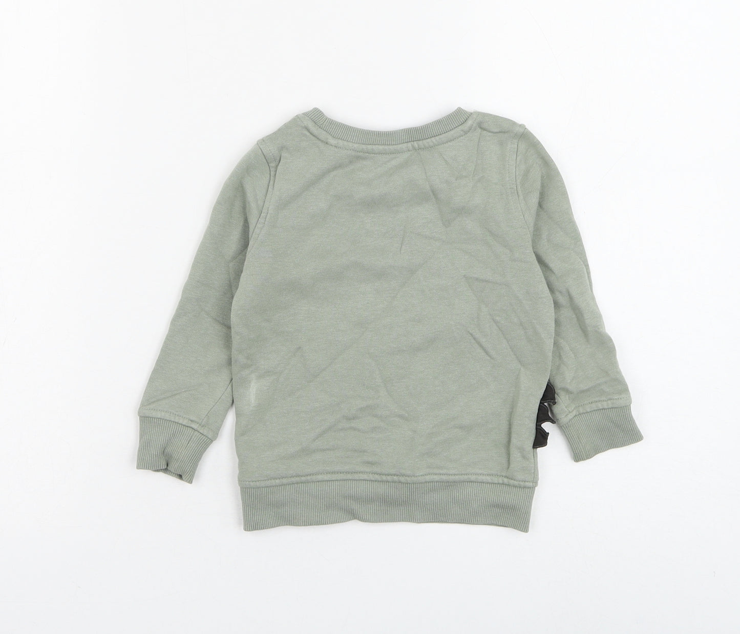 George Boys Green Cotton Pullover Jumper Size 12-18 Months Pullover - Dinosaur