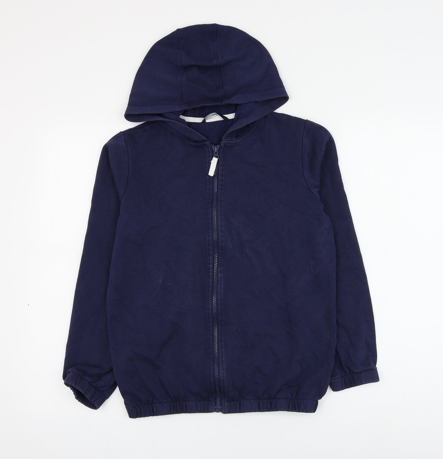 George Boys Blue Cotton Full Zip Hoodie Size 13-14 Years Zip
