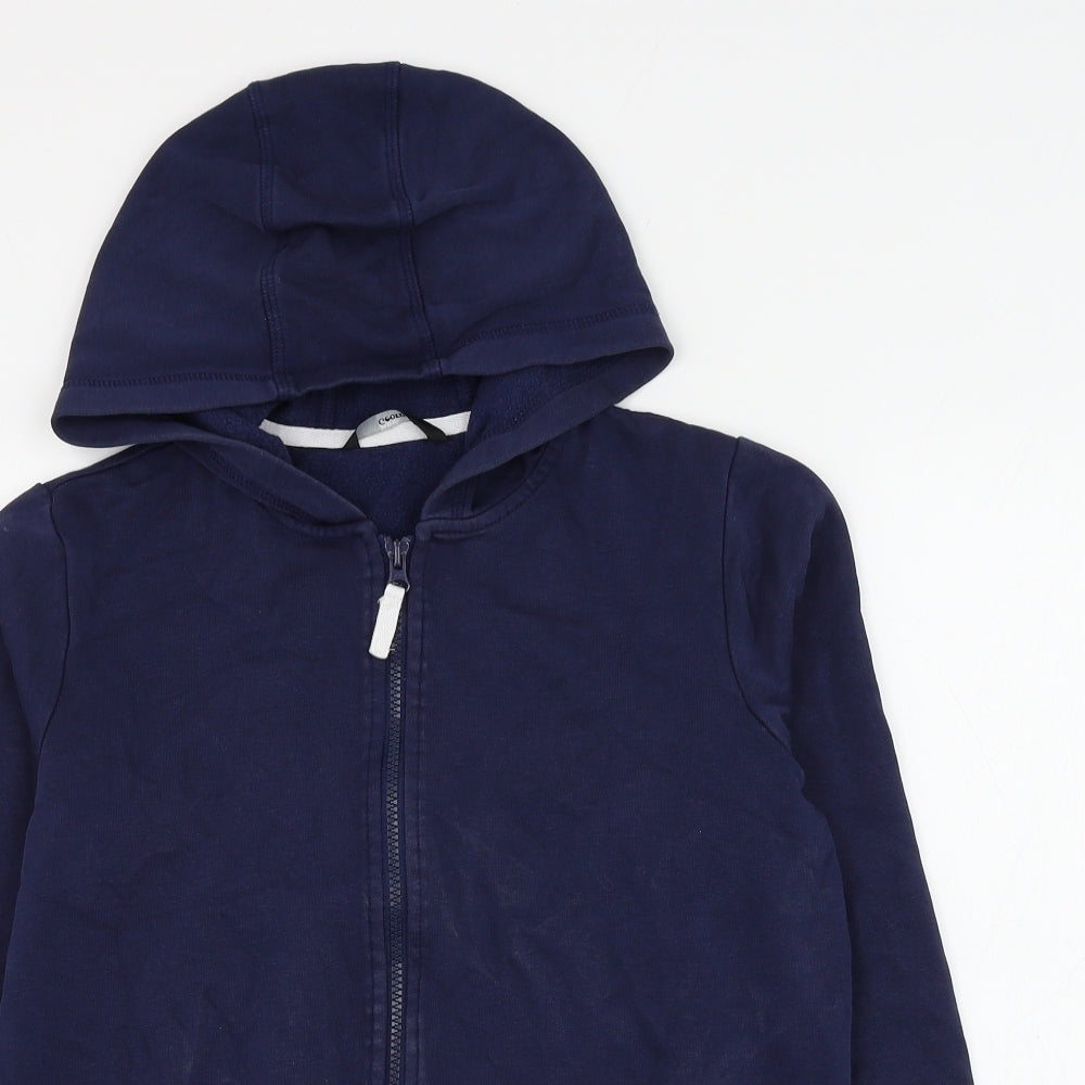 George Boys Blue Cotton Full Zip Hoodie Size 13-14 Years Zip