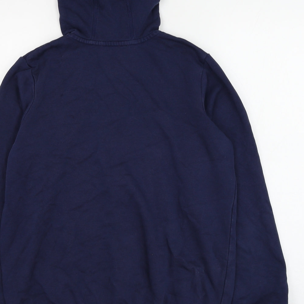 George Boys Blue Cotton Full Zip Hoodie Size 13-14 Years Zip