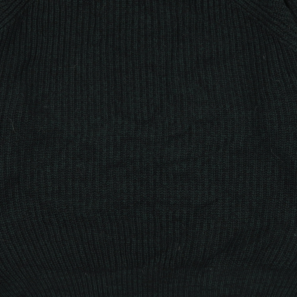 Primark Mens Green Round Neck Acrylic Pullover Jumper Size L