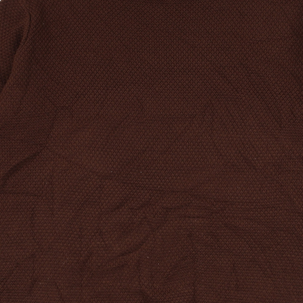 SheIn Womens Brown Roll Neck Acrylic Pullover Jumper Size 2XL