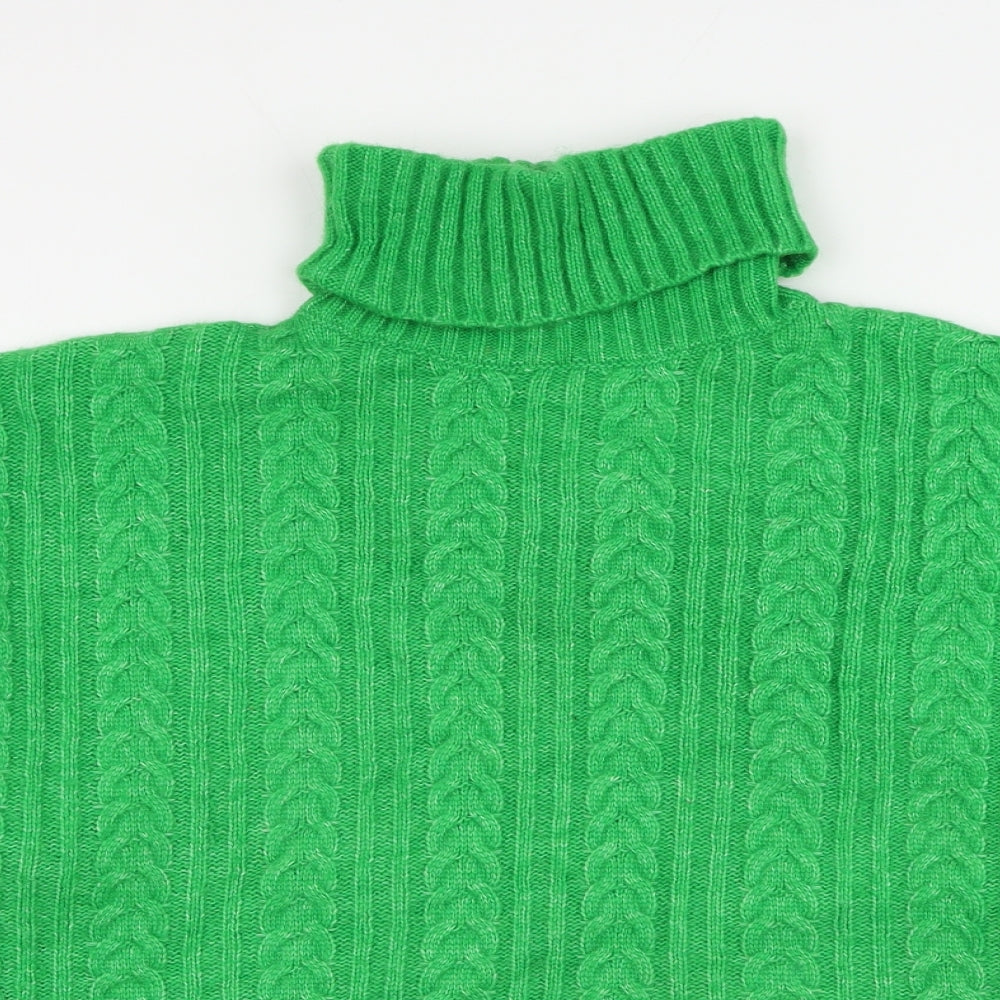 George Womens Green Roll Neck Acrylic Pullover Jumper Size XL