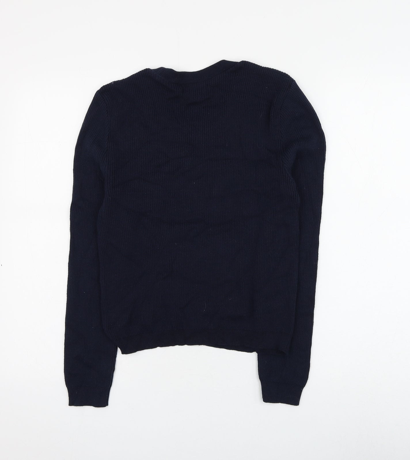 Atmosphere Womens Blue Round Neck Cotton Pullover Jumper Size 18