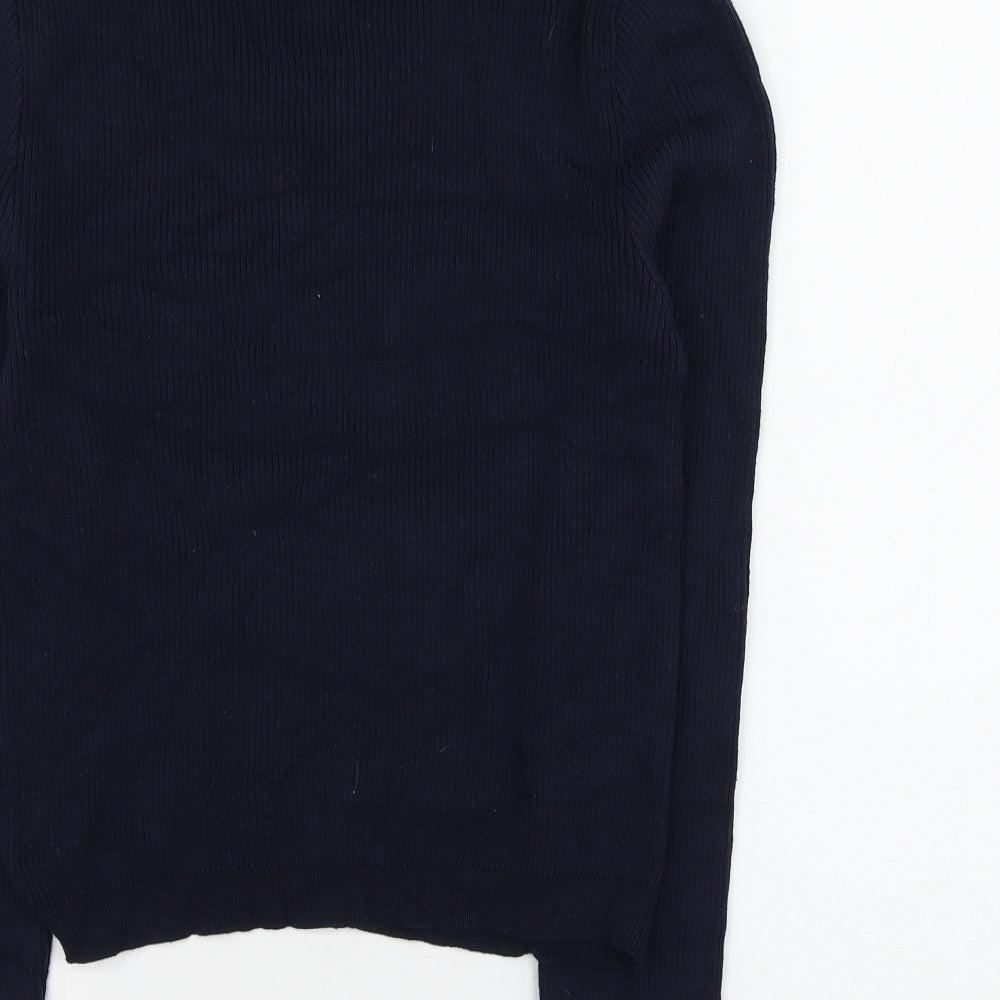 Atmosphere Womens Blue Round Neck Cotton Pullover Jumper Size 18