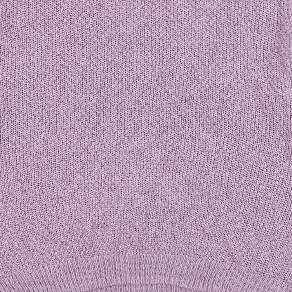 Damart Womens Purple Round Neck Acrylic Pullover Jumper Size 26