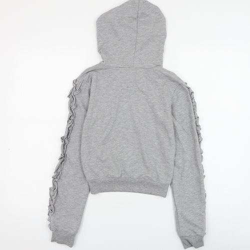 Select Girls Grey Cotton Pullover Hoodie Size XS Pullover