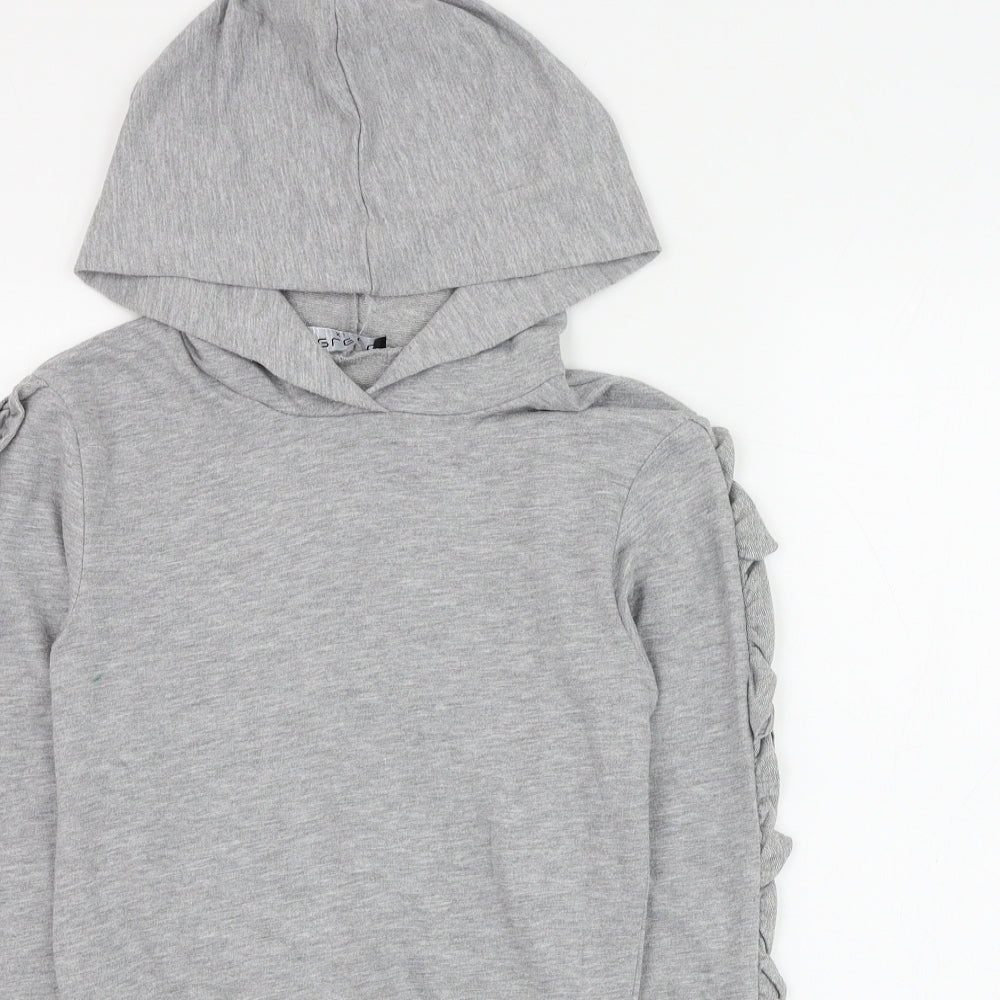 Select Girls Grey Cotton Pullover Hoodie Size XS Pullover