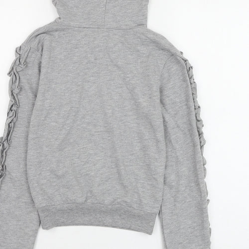 Select Girls Grey Cotton Pullover Hoodie Size XS Pullover
