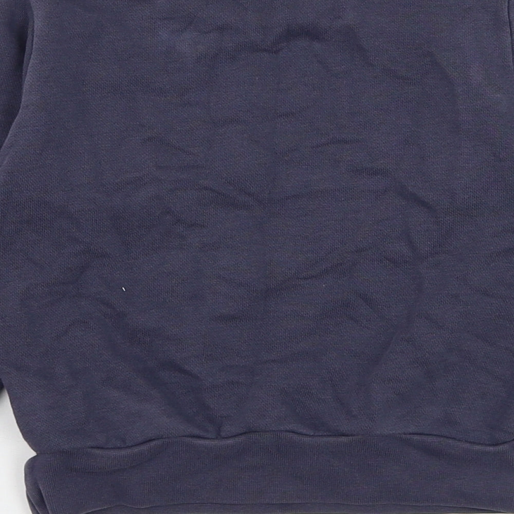 adidas Boys Blue Cotton Pullover Sweatshirt Size 2-3 Years Pullover