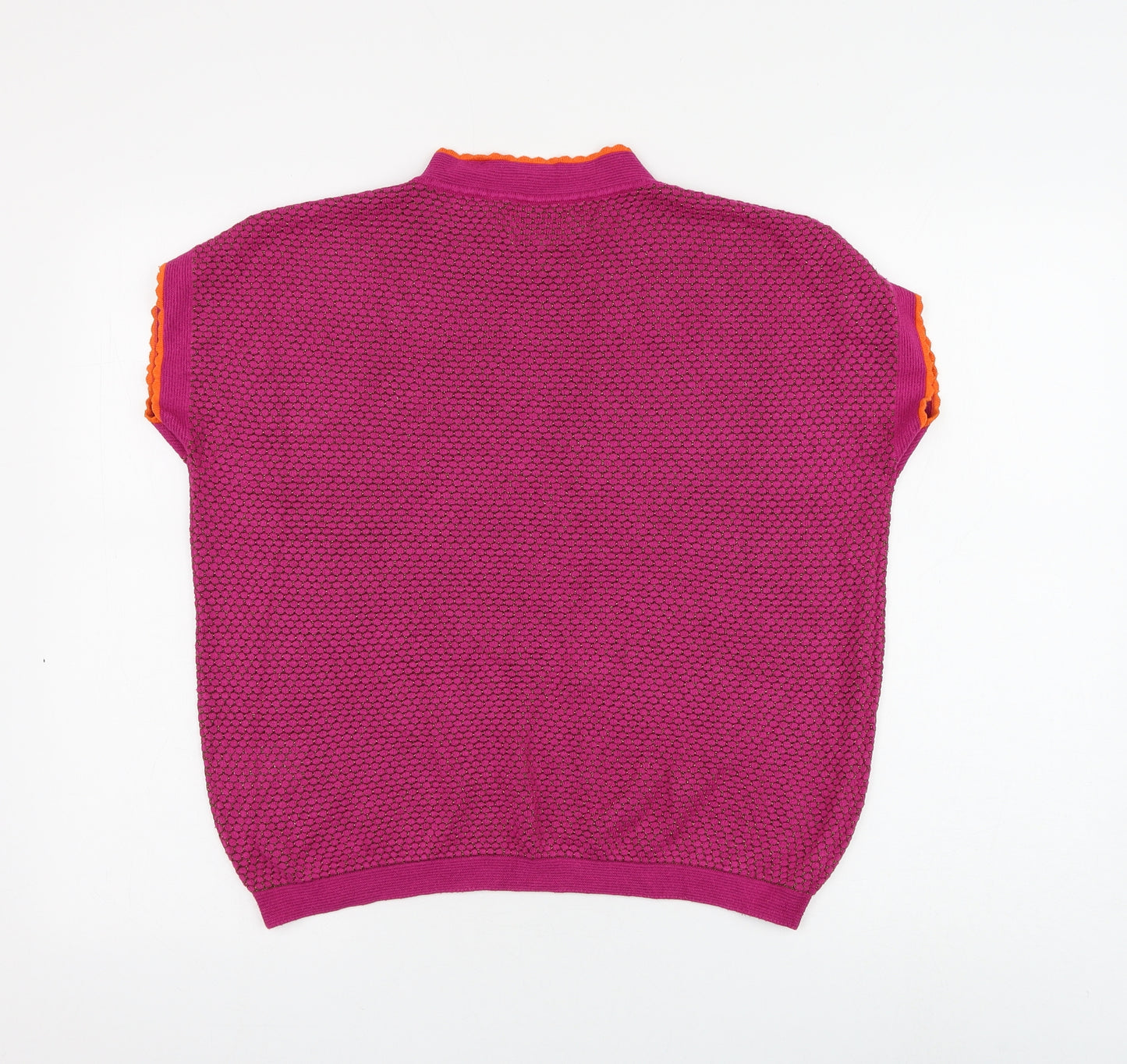 Numph Womens Pink Round Neck Geometric Viscose Pullover Jumper Size S
