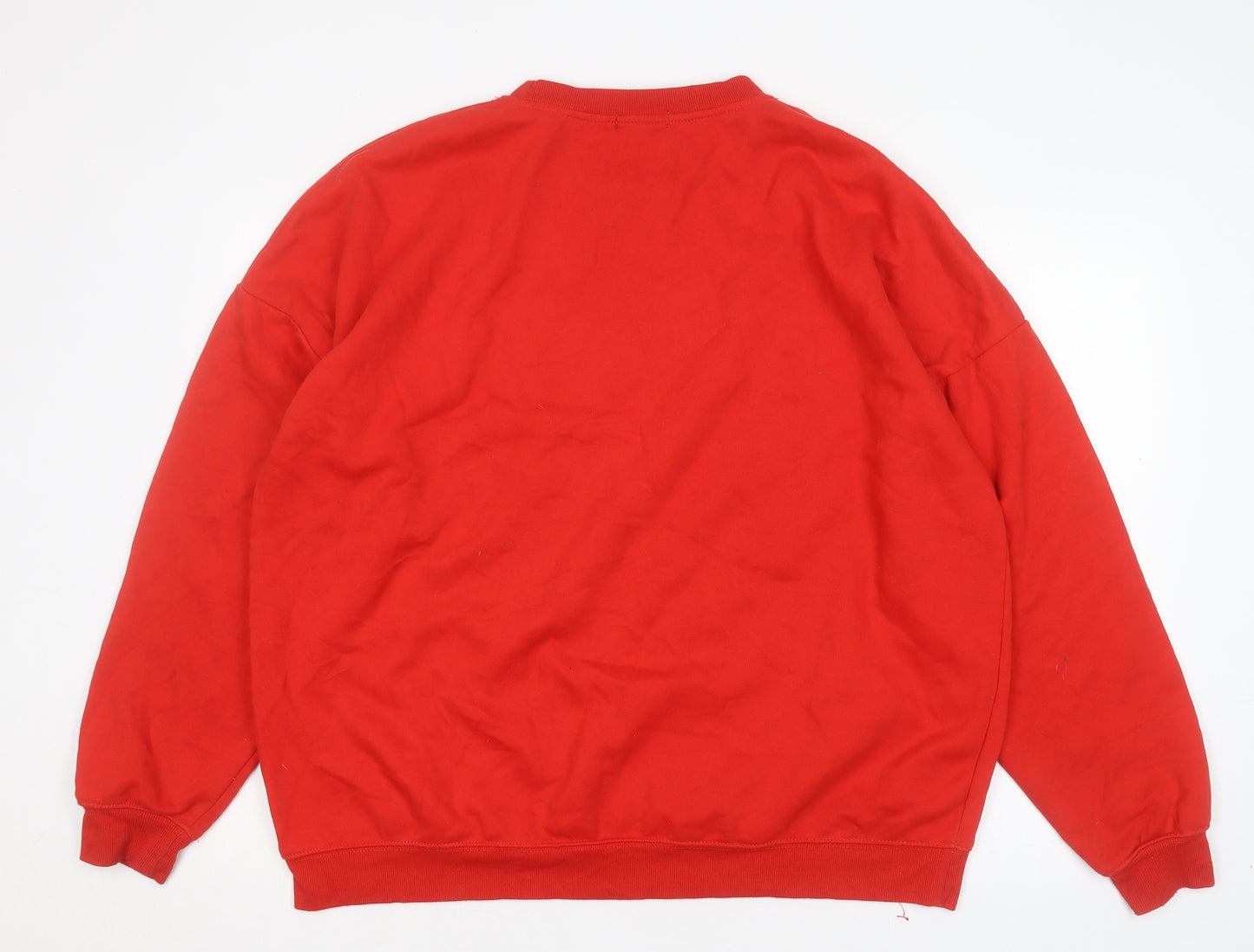 Primark Womens Red Cotton Pullover Sweatshirt Size L Pullover - Not My Problem