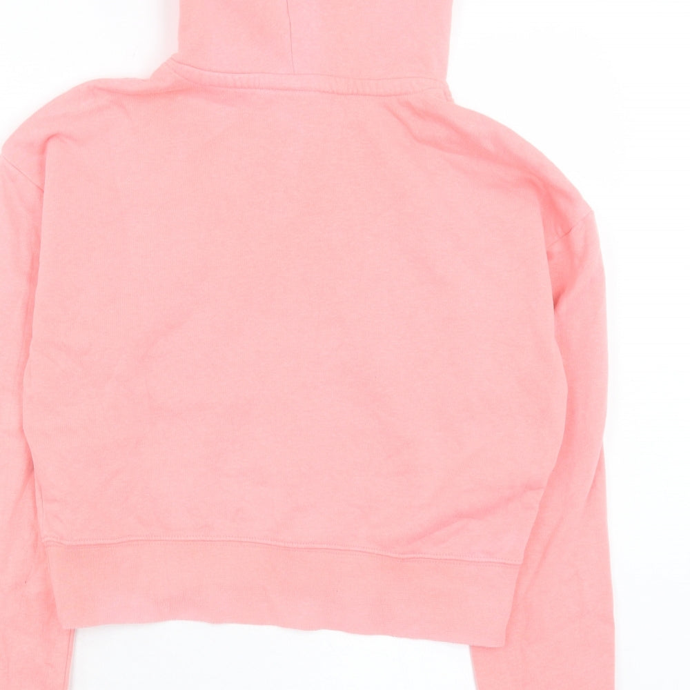 Nike Girls Pink Cotton Pullover Hoodie Size 13-14 Years Pullover