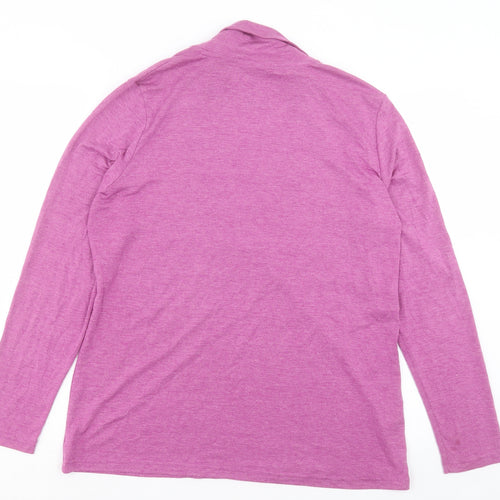 Crane Womens Purple Cotton Pullover Sweatshirt Size 16 Pullover