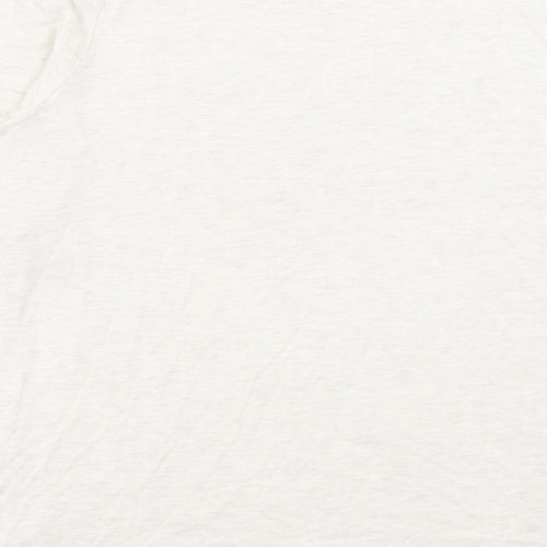 Marks and Spencer Womens Ivory Cotton Basic T-Shirt Size 18 Crew Neck - Pocket Detail