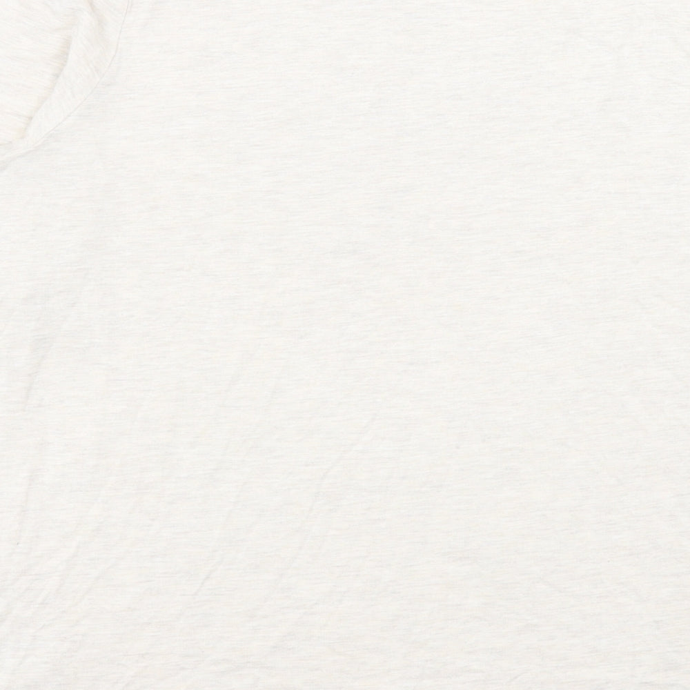 Marks and Spencer Womens Ivory Cotton Basic T-Shirt Size 18 Crew Neck - Pocket Detail