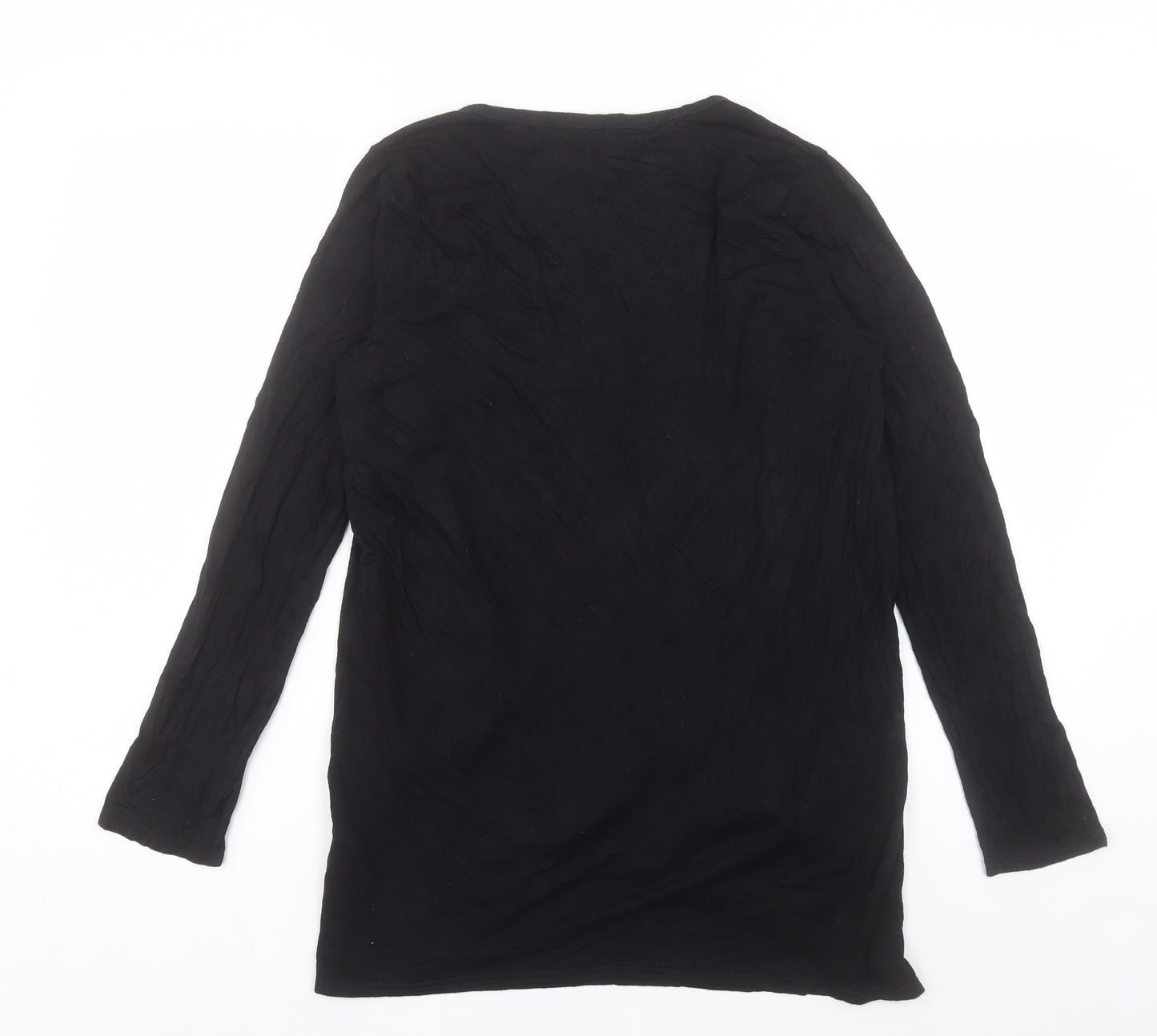 New Look Womens Black V-Neck Viscose Cardigan Jumper Size 16