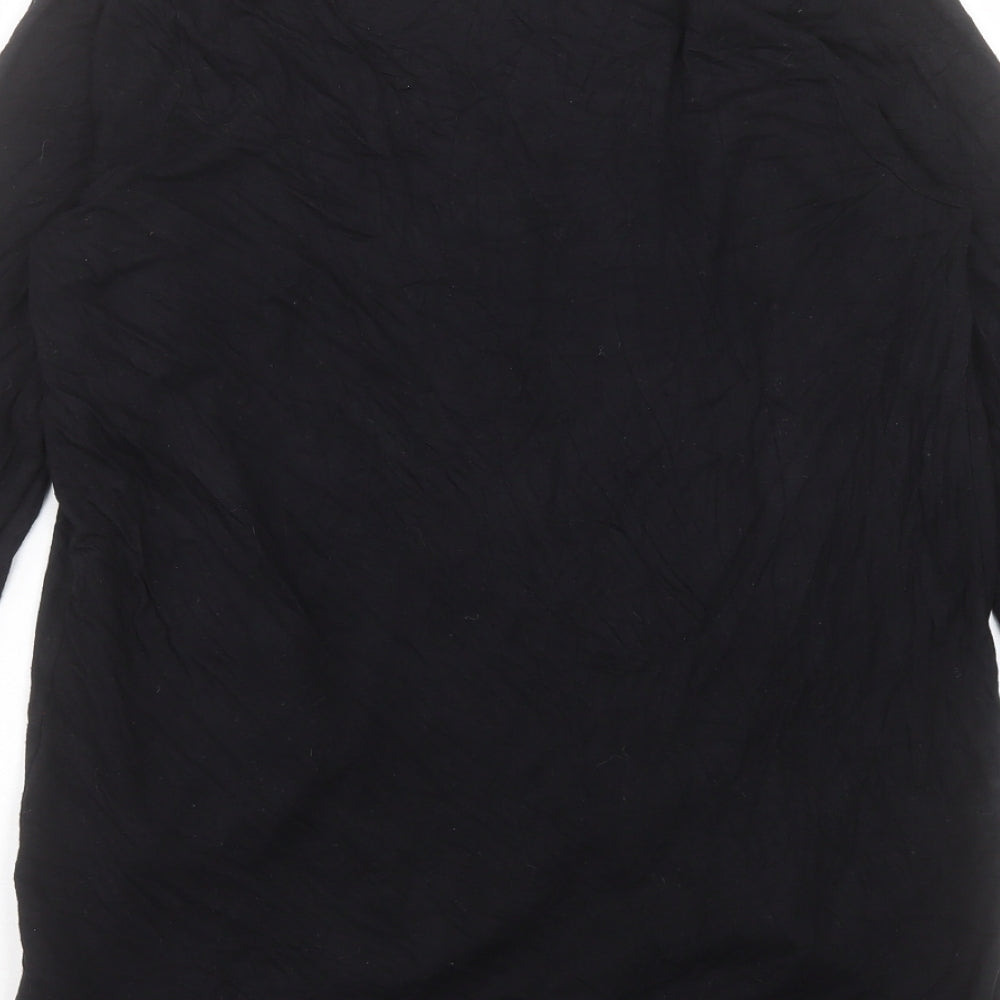 New Look Womens Black V-Neck Viscose Cardigan Jumper Size 16