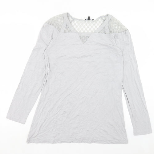Yest Womens Green Viscose Tunic T-Shirt Size 8 Square Neck