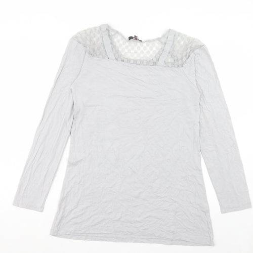 Yest Womens Green Viscose Tunic T-Shirt Size 8 Square Neck