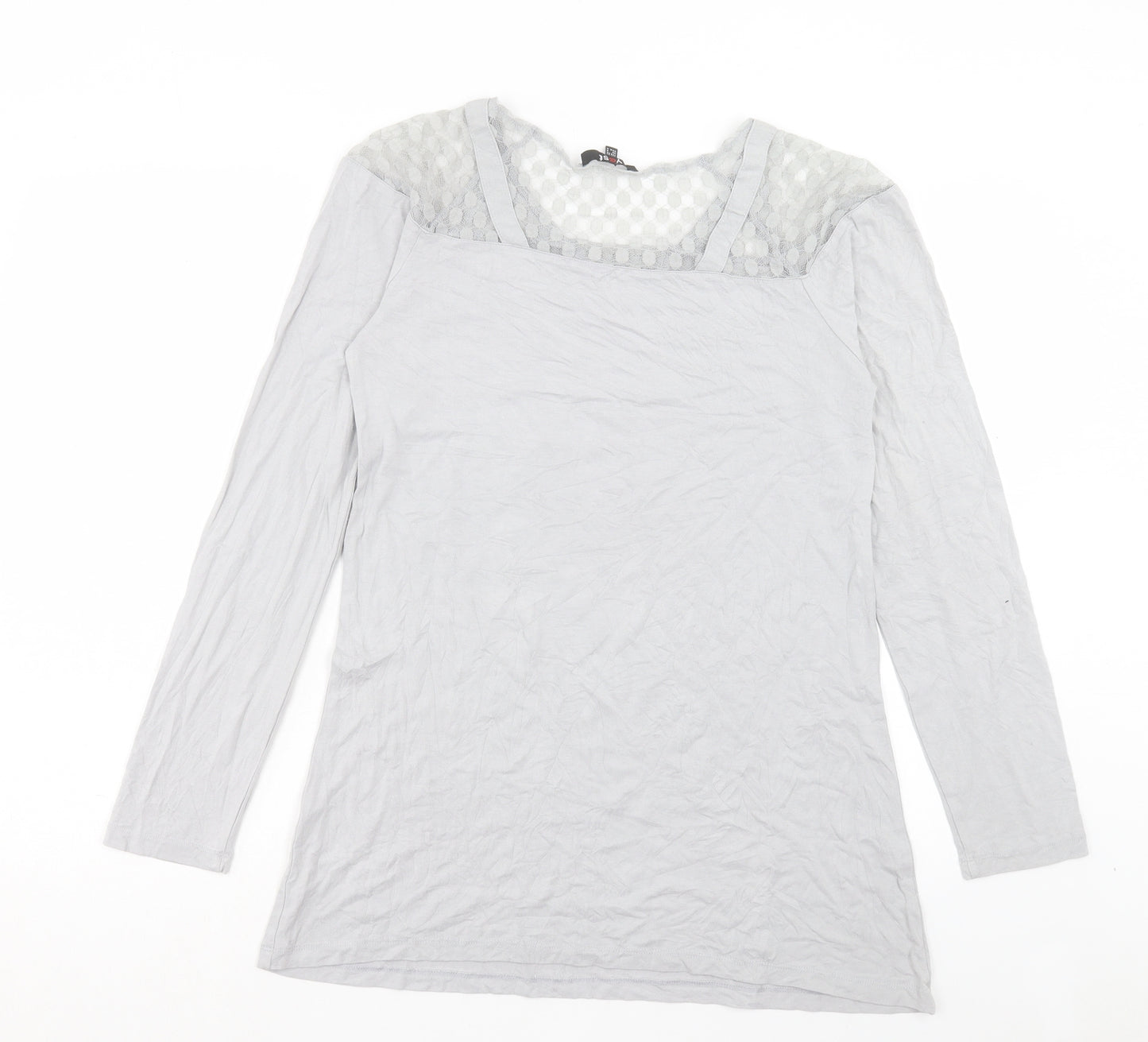 Yest Womens Green Viscose Tunic T-Shirt Size 8 Square Neck