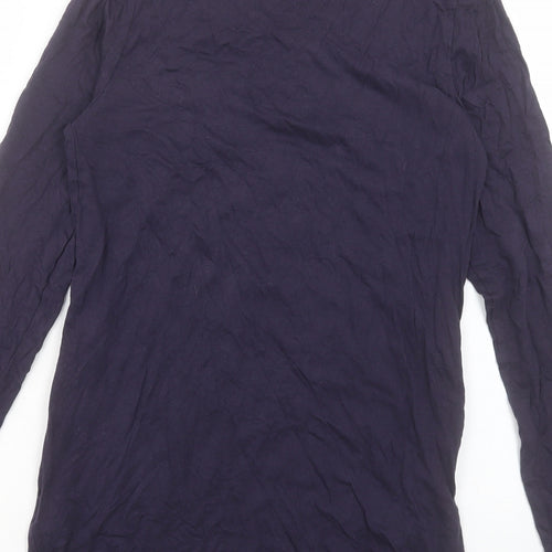 New Look Womens Blue Cotton Basic T-Shirt Size 10 Crew Neck