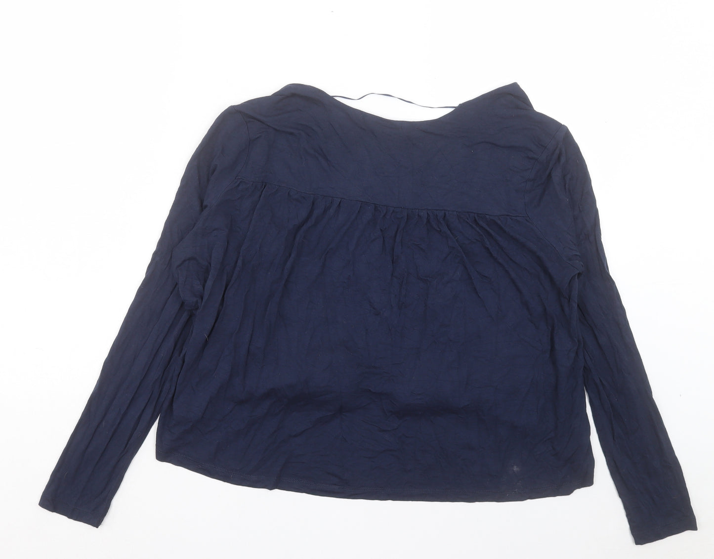 H&M Womens Blue V-Neck Viscose Cardigan Jumper Size M