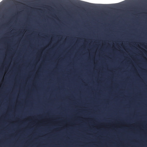 H&M Womens Blue V-Neck Viscose Cardigan Jumper Size M