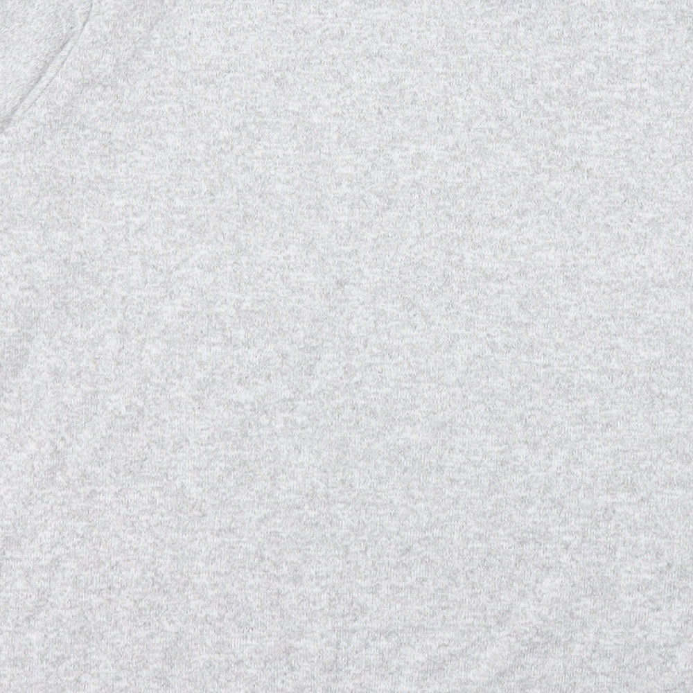 Bonmarché Womens Grey Polyester Basic T-Shirt Size 14 Crew Neck