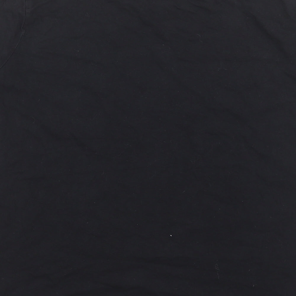 F&F Womens Black Cotton Basic T-Shirt Size 16 Crew Neck - Sunset Boulevard