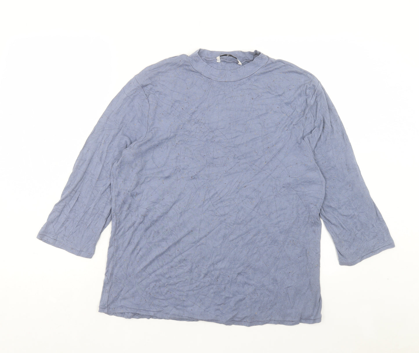 TU Womens Blue Viscose Basic T-Shirt Size 20 Round Neck