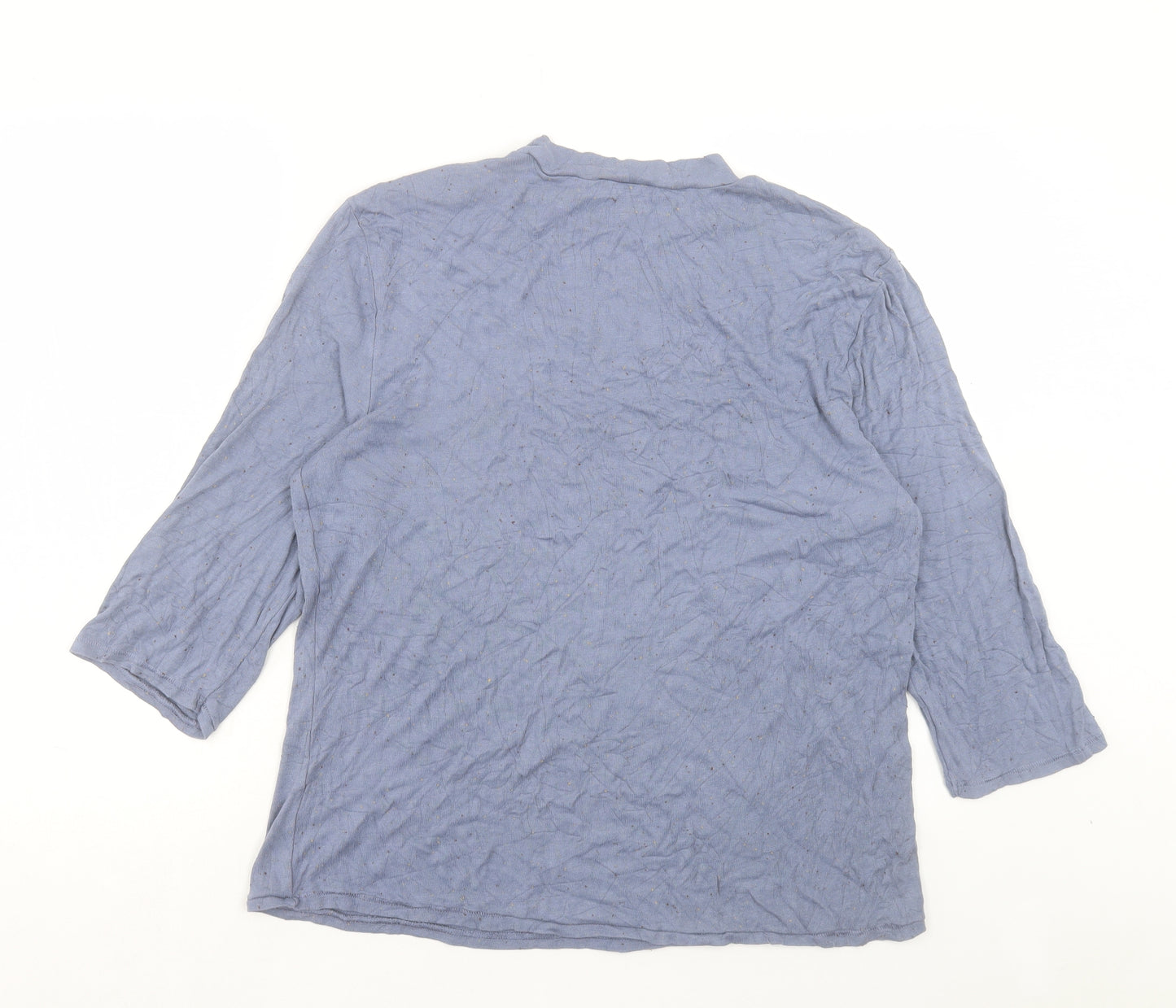 TU Womens Blue Viscose Basic T-Shirt Size 20 Round Neck