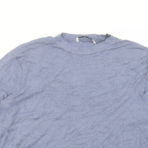 TU Womens Blue Viscose Basic T-Shirt Size 20 Round Neck