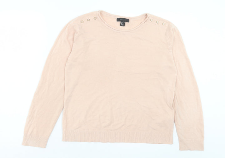 Atmosphere Womens Pink Collared Acrylic Pullover Jumper Size 14